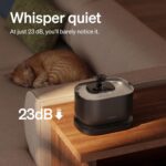 PETLIBRO Cat Water Fountain, Cordless Pet Water Fountain Battery Operated, 2.5L/84oz Dockstream Water Fountains for Cats Indoor, Cat Fountain with Stainless Steel Tray, Easy to Clean BPA-Free - Image 6
