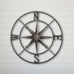 Creative Co-Op Distressed Decorative Metal Compass Wall Décor, Antiqued Iron, 30" Round - Image 12