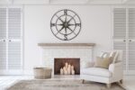 Creative Co-Op Distressed Decorative Metal Compass Wall Décor, Antiqued Iron, 30" Round - Image 14