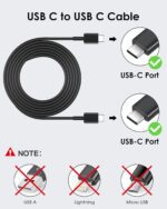 AISNI USB C Charger, 2 Pack 25W Type C Charger Fast Charging with USBC Chargers Cable 6 FT Android Phone Charge for Galaxy S25/ /S24/S23+/S22/S21/S20/Phone 17 16 15 Pro Max 16 15 Plus-Black - Image 5