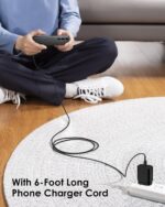 AISNI USB C Charger, 2 Pack 25W Type C Charger Fast Charging with USBC Chargers Cable 6 FT Android Phone Charge for Galaxy S25/ /S24/S23+/S22/S21/S20/Phone 17 16 15 Pro Max 16 15 Plus-Black - Image 7