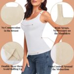 EUYZOU Women's Tummy Control Shapewear Tank Tops Seamless Square Neck Compression Tops Slimming Body Shaper Camisole - Image 5