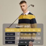 Mens Polo Shirts Striped Cotton Moisture Wicking Classic Collared Casual Golf Shirts for Men - Image 7