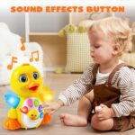 JOYIN Baby Toys Duck, Infant Dancing Crawling Musical Toys 18+ Months, Tummy Time Light Up Learning Duck with Music & Lights, Baby Easter Basket Stuffers Gifts - Image 8