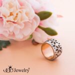 555Jewelry Stainless Steel Daisy Flowers Full Bloom Memorable Band Ring - Image 5