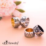 555Jewelry Stainless Steel Daisy Flowers Full Bloom Memorable Band Ring - Image 6