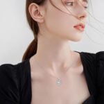 Sterling Silver Pendant Necklace for Women - Adjustable Double Heart Necklace Hypoallergenic Cubic Zirconia Love Heart-Shaped Charm Necklaces Classic Elegant Jewelry Gifts for Her Mom Wife,19inch - Image 4