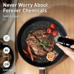 DishDelight Induction Pots and Pans Set Non Stick, 12 Piece Nonstick Kitchen Cookware Sets, Nonstick Granite Cooking Set Induction Pots and Pans, Induction Cookware Sets with Frying Pans, Black - Image 5