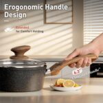 DishDelight Induction Pots and Pans Set Non Stick, 12 Piece Nonstick Kitchen Cookware Sets, Nonstick Granite Cooking Set Induction Pots and Pans, Induction Cookware Sets with Frying Pans, Black - Image 8