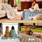 Bedsure GentleSoft Twin Blanket for Bed - Super Soft Cozy Blankets for Women Men Girls, Cute Fuzzy Fleece Throws for Bedroom Couch, Sage Green, 60x80 Inches - Image 5