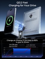 LISEN for Qi2.2 25W MagSafe Car Mount Charger, Valentines Day Gifts [Stable & Fast Charging] Magnetic Wireless Car Charger, Car Phone Holder Charger Fits iPhone 17 Pro Max Plus Air 16/15/14/13/12 - Image 3