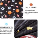 Kids Sports Full Bedding Set Black Basketball Baseball Football Comforter Set for Boys Girls Reversible 5 Pieces Bed in A Bag with Sheets(Black Balls, Full) - Image 8