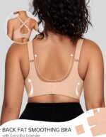 OEAK Womens Wireless Bras V Mesh Comfortable Bralette Supportive Tshirt Bra No Underwire Seamless Push Up Everyday Bras - Image 4