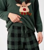 DAVID ARCHY Mens Pajamas Set Ultra-Soft Fleece Pajamas Warm Sleepwear Long Sleeve Lounge Set with Pockets - Image 6