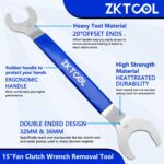 ZKTOOL Fan Clutch Wrench Set,32mm & 36mm Clutch Fan Tool Wrench,Water Pump Pulley Holder Removal Tool For BMW, Ford, GM, dodge,Chevrolet,jeep Fan Clutch Removal Kit,Water Pump Holder. - Image 6