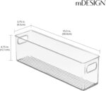 mDesign Plastic Kitchen Organizer - Storage Holder Bin with Handles for Pantry, Cupboard, Cabinet, Fridge/Freezer, Shelves, and Counter - Holds Canned Food, Snacks - Clear - Image 3