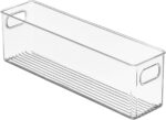 mDesign Plastic Kitchen Organizer - Storage Holder Bin with Handles for Pantry, Cupboard, Cabinet, Fridge/Freezer, Shelves, and Counter - Holds Canned Food, Snacks - Clear - Image 5