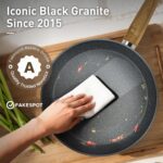 DishDelight Induction Pots and Pans Set, 12 Piece Nonstick Cookware, Granite Cooking Set with Frying Pans, Gray - Image 5