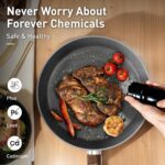 DishDelight Induction Pots and Pans Set, 12 Piece Nonstick Cookware, Granite Cooking Set with Frying Pans, Gray - Image 6