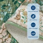 GarveeHome Forest Rugs 5x7 Living Room Rug Non Slip Washable Stain Resistant 5x7 Washable Rugs Jungle Animal Print Low Pile Soft Holiday Decor Carpet for Bedroom Laundry Room,Green - Image 8