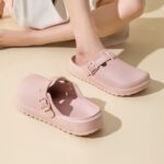 Nurse Shoes for Women and Men, Arch Support Non Slip Garden Clogs, Adjustable Buckle Mules Work Chef Sandals, Slip-On Cushion Slide Slippers - Image 3