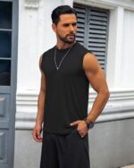 KAWATA Men's Tank Top Sleeveless Tee Muscle Workout Gym Shirts Lightweight Athletic Running Bodybuilding Shirt - Image 3