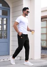 Askdeer Mens Casual Joggers Pants - Drawstring Cargo Pants Hiking Outdoor Twill Track Jogging Sweatpants - Image 3