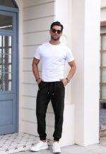 Askdeer Mens Casual Joggers Pants - Drawstring Cargo Pants Hiking Outdoor Twill Track Jogging Sweatpants - Image 4