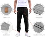 Askdeer Mens Casual Joggers Pants - Drawstring Cargo Pants Hiking Outdoor Twill Track Jogging Sweatpants - Image 5