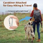 Collapsible Dog Bowls, 2-in-1 Silicone Pet Food and Water Bowl with Carabiner, Portable Double Compartment Dish for Travel, Camping, Hiking Puppy Essentials (Brown) - Image 4