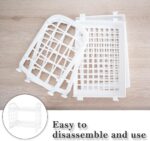 Desktop Rack Cosmetic Stationery Storage Holder, 2-Tier Multifunctional Plastic Shelf Makeup Organizer for Skincare Office Kitchen Bedroom Bathroom Home (White) - Image 5