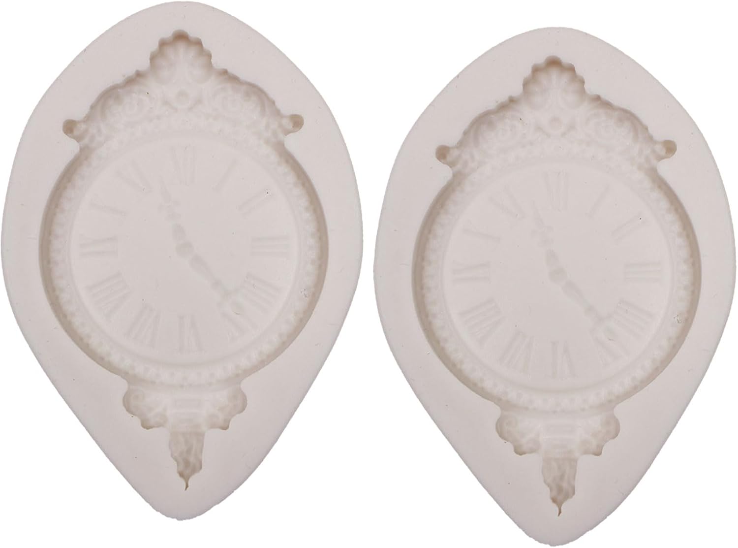 Clock Silicone Molds Steampunk Vintage Wall Clocks Chocolate Molds for Cake Decorating Cupcake Topper Candy Chocolate Gum Paste Polymer Clay Set Of 2 - Image 10