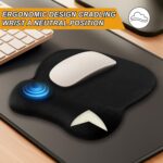 Ergonomic Mouse Pad with Wrist Support Gel Mousepad with Wrist Rest, Comfortable Computer Mouse Pad for Laptop, Pain Relief Mousepad for Office & Home, Gray - Image 5