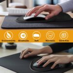 Ergonomic Mouse Pad with Wrist Support Gel Mousepad with Wrist Rest, Comfortable Computer Mouse Pad for Laptop, Pain Relief Mousepad for Office & Home, Gray - Image 8