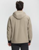 Pioneer Camp Men's Lightweight Softshell Waterproof Jacket Hooded Fleece Lined Windbreaker Rain Shell Jackets Hiking Outdoor - Image 4