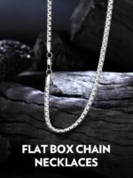 Bandmax Solid Stainless Steel 2MM/4MM/6MM/8MM Flat Box Link Chains for Men Women Silver/Gold/Black Rolo Cable Chain Necklaces Length 14"-30", Gift Packed - Image 3