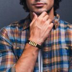 Stainless Steel Mens Bracelets - Black Leather Punk Cuff Jewelry - Image 3