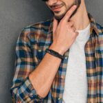 Stainless Steel Mens Bracelets - Black Leather Punk Cuff Jewelry - Image 4