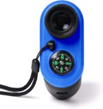 Kids Adventure Compact Monocular-Multi-Functional with Compass,LED Signal Light,Telescope Infrared Rays|Small Easy to Carry for Bird Watching,Camping,Hiking,Hunting,Sports Games Concerts（Bule） - Image 3