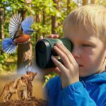 Kids Adventure Compact Monocular-Multi-Functional with Compass,LED Signal Light,Telescope Infrared Rays|Small Easy to Carry for Bird Watching,Camping,Hiking,Hunting,Sports Games Concerts（Bule） - Image 8