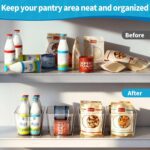 Clear Pantry Organizer Bins, Plastic Organizers & Storage Containers, Cabinet Organizer, Home Organization Must Haves for Kitchen, Laundry Room, Office, Closet & Freezer (4 Pack) - Image 8