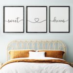 Set of 3 Framed Farmhouse Sweet Dreams Sign 11x14” Above Bed Wall Decor for Bedroom Decor Wall Art Wood Signs (11"x14", Black) - Image 8