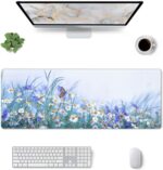 Butterfly Large Gaming Mouse Pad, Extended Floral Mousepad, Big Long Flower Mouse Mat for Keyboard, Computer, (Purple, 31.5 * 11.8 in) - Image 4