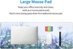 Butterfly Large Gaming Mouse Pad, Extended Floral Mousepad, Big Long Flower Mouse Mat for Keyboard, Computer, (Purple, 31.5 * 11.8 in) - Image 8