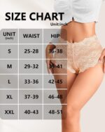 Sexy Womens Underwear High Waisted Lace Panties V Waist Soft Lightweight Breathable Ladies Briefs 6 Pack - Image 7