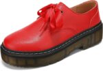 Women Lace-up Platform Chunky Loafers Classic Lug Sole Oxford Shoes Business Work Office Dress Shoes - Image 5