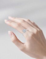 14K White Gold 1-3 Carat Lab Grown Diamond Engagement Ring,IGI Certificate Classic 4-Prong Round Cut with Halo Setting,D-E Color VS1-VS2 Clarity,Wedding Band for Women - Image 7