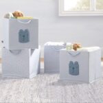 Delta Children Gap babyGap 4-Pack Brannan Bear Fabric Storage Bins with Handles, Blue - Image 3