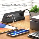 Nightstand Edge Mount Power Strip with USB-C Ports Tabletop Surge Protector Desk Clamp Power Sockets with 3 AC Outlets &4 Fast Charging USB Ports for Home Office Hotel and Dormitory - Image 4