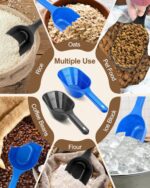 2 Pack Dog Food Scoop, 1 Cup Pet Food Scoop With Measuring Lines (Black and Blue) - Image 6